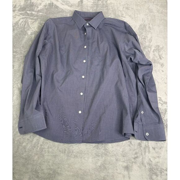 UNTUCKit Wrinkle Free Long Sleeve Button Down Shirt Men's Size 2XL XXL Blue - Picture 1 of 8